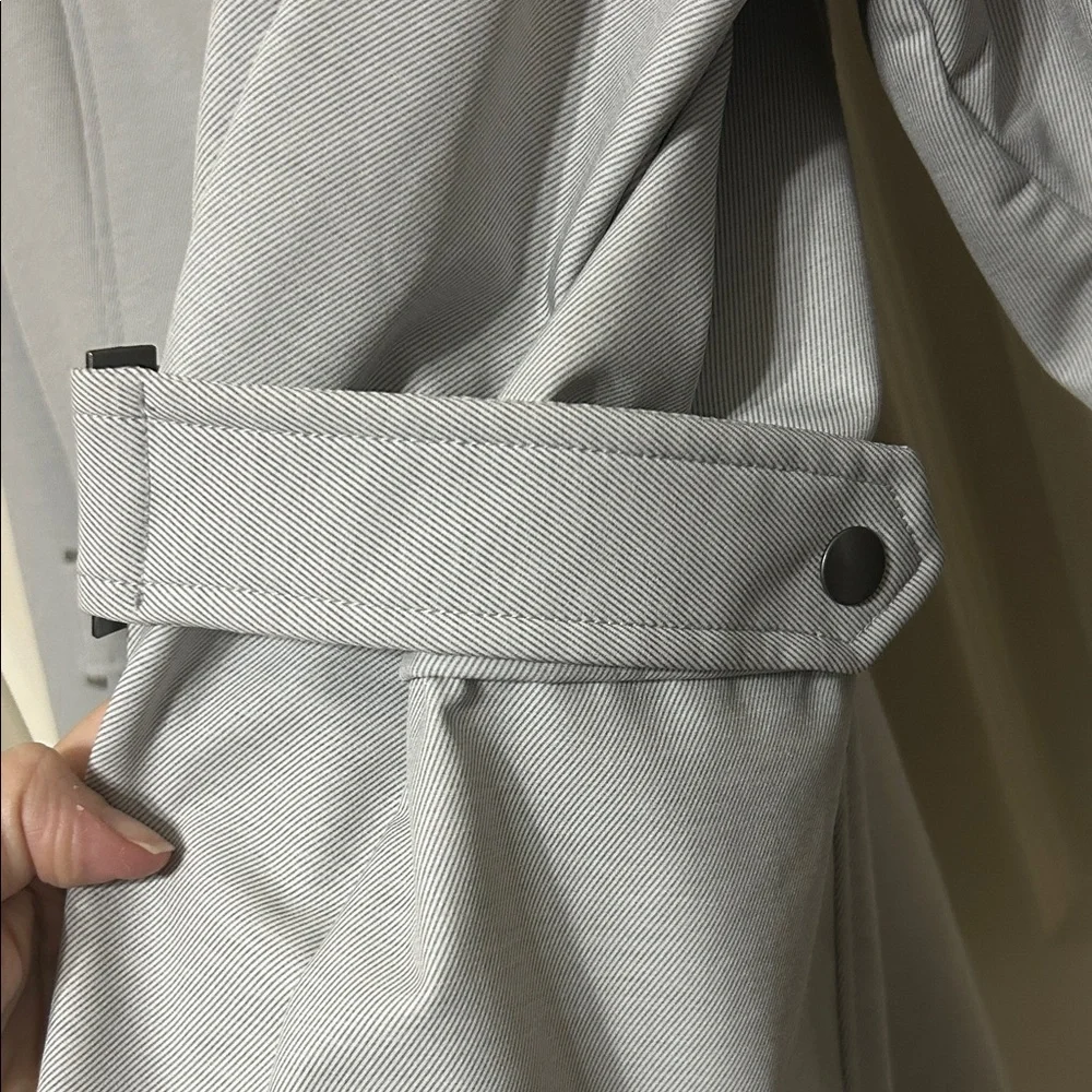 Free Country Light Gray Water Resistant Rain Coat with Removable Hood sz 2X - Picture 6 of 16